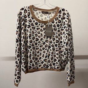 Brodie Leopard Cashmere Sweater M NWT